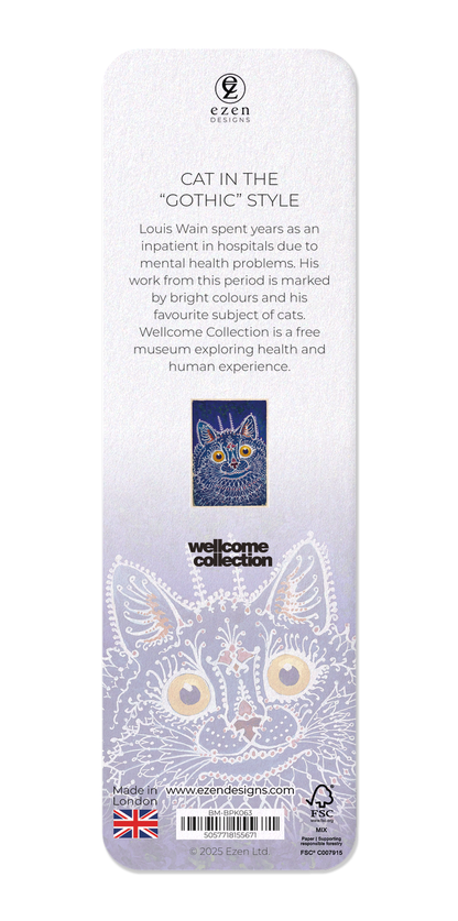 Ezen Designs - CAT IN THE “GOTHIC” STYLE - Bookmark - Back