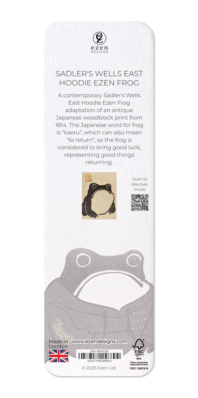 Ezen Designs - Sadler's Wells East Hoodie Ezen Frog - Bookmark - Back