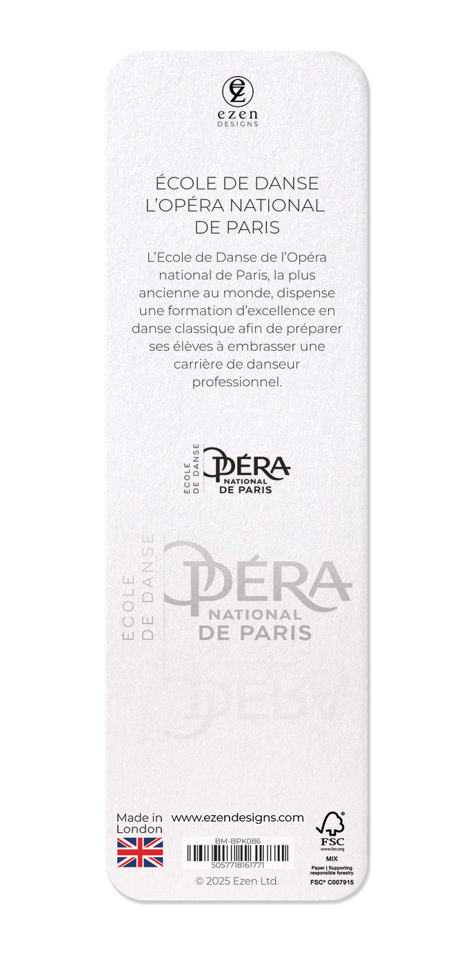 Ezen Designs - ÉCOLE DE DANSE L’OPÉRA NATIONAL DE PARIS - Bookmark - Back