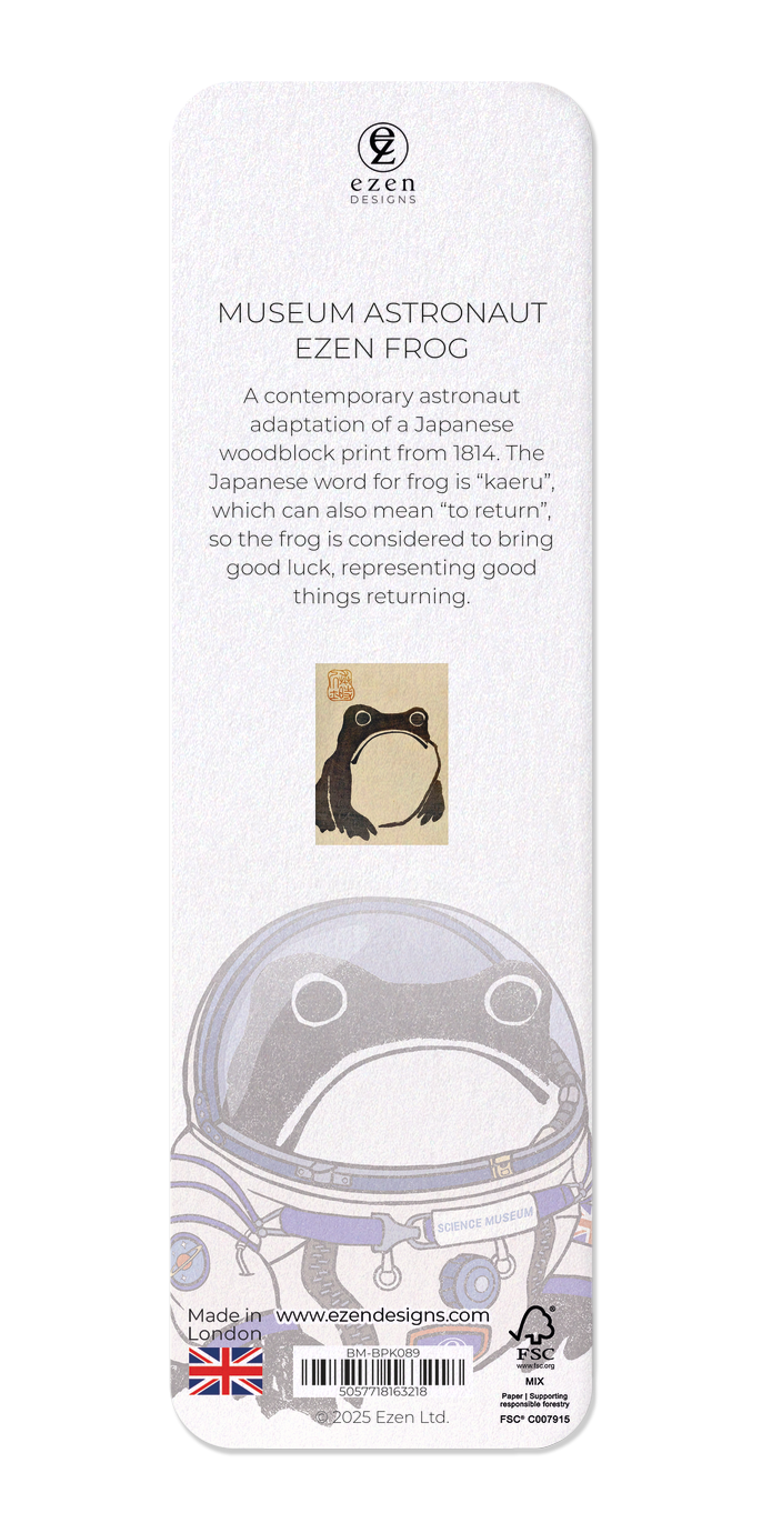 Ezen Designs - Museum Astronaut Ezen Frog - Bookmark - Back
