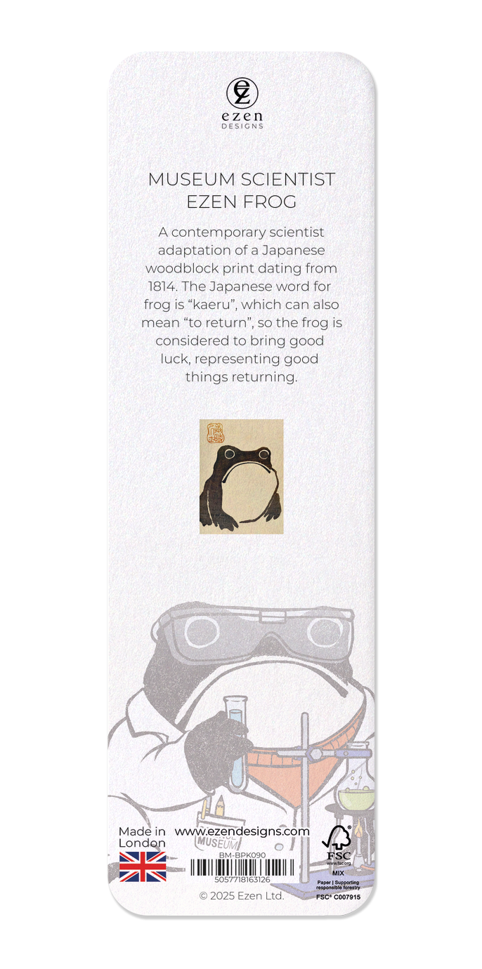 Ezen Designs - Museum Scientist Ezen Frog - Bookmark - Back