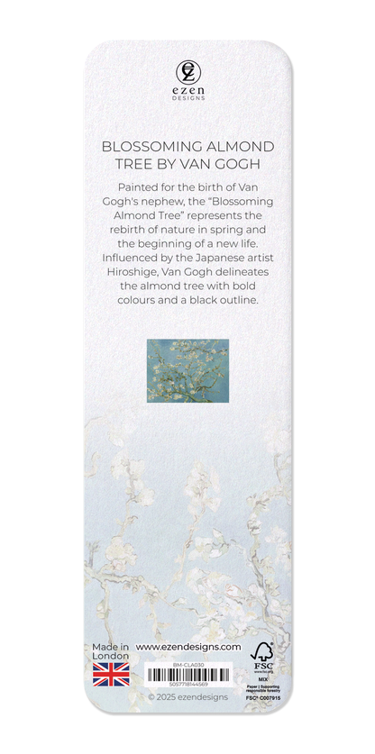 Ezen Designs - Blossoming almond tree by Van Gogh - Bookmark - Back