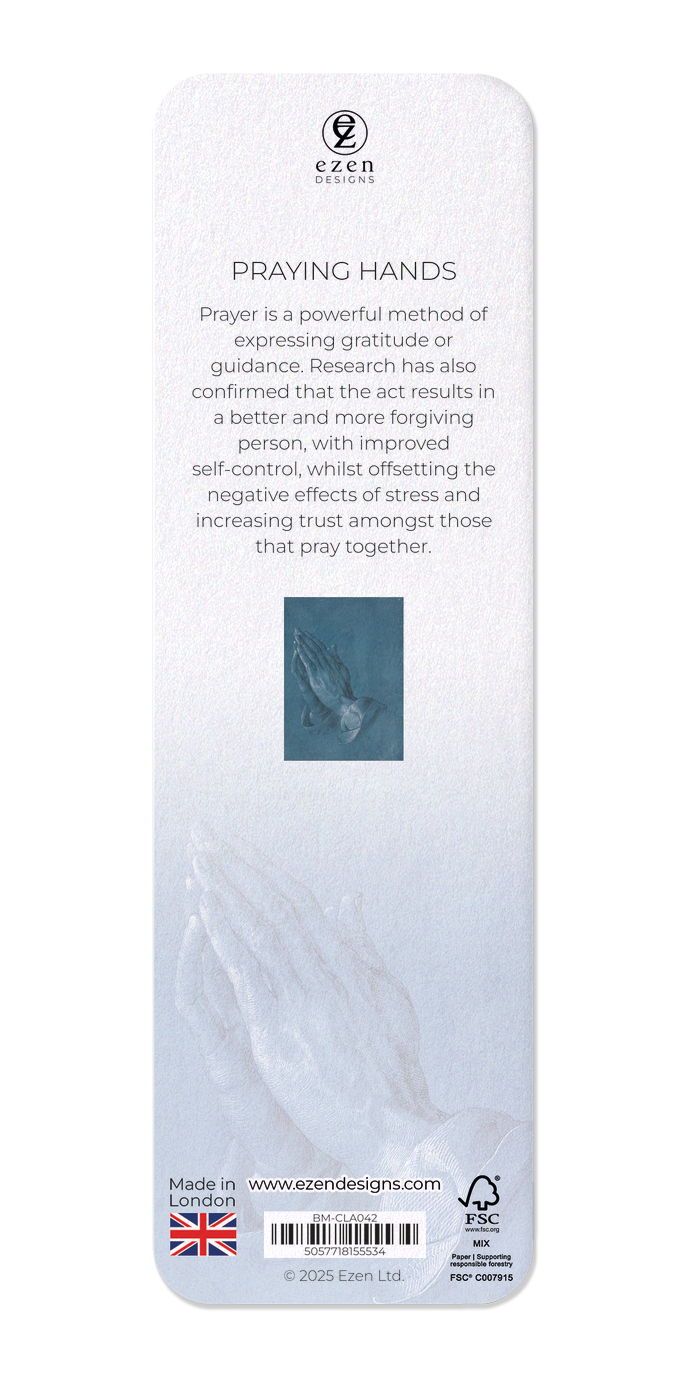 Ezen Designs - Praying hands - Bookmark - Back