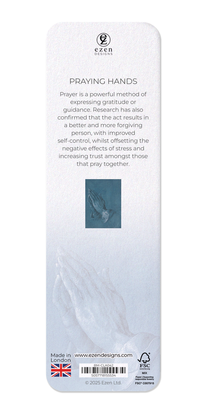 Ezen Designs - Praying hands - Bookmark - Back