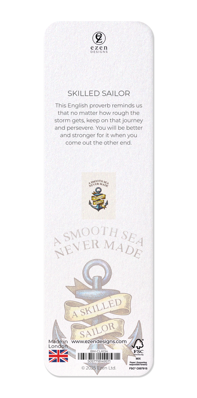 Ezen Designs - Skilled sailor - Bookmark - Back
