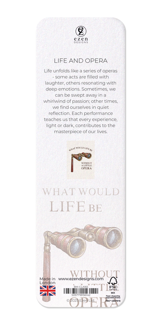 Ezen Designs - Life and opera - Bookmark - Back