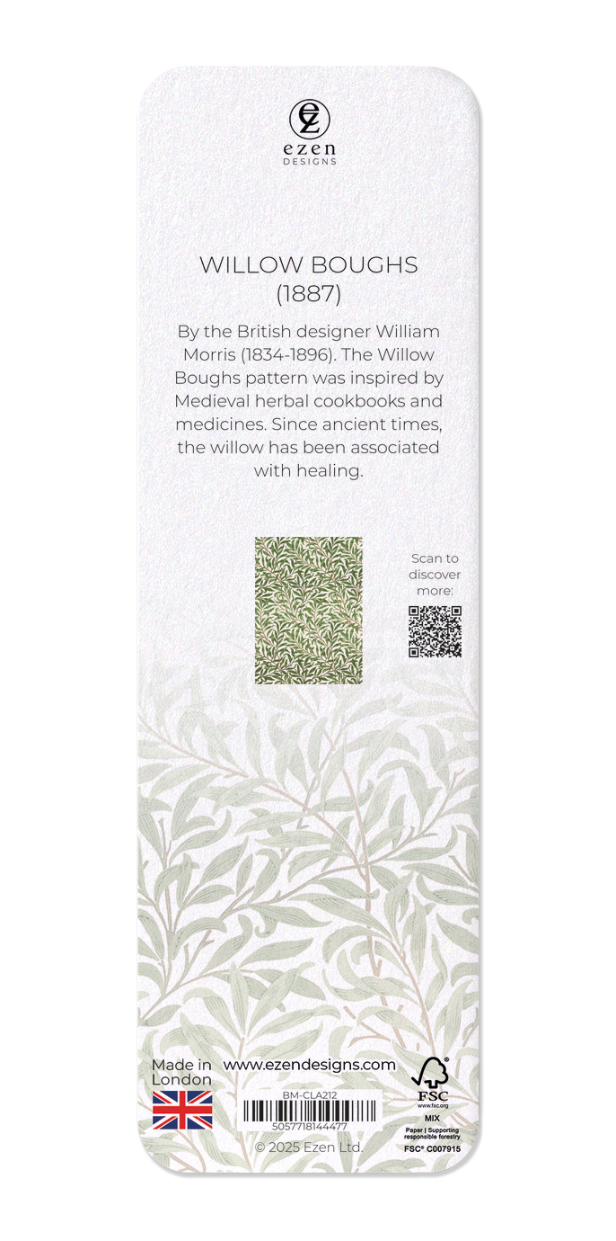 Ezen Designs - Willow boughs (1887) - Bookmark - Back