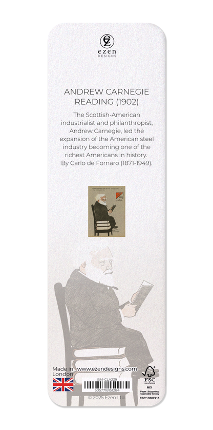 Ezen Designs - Andrew carnegie reading (1902) - Bookmark - Back