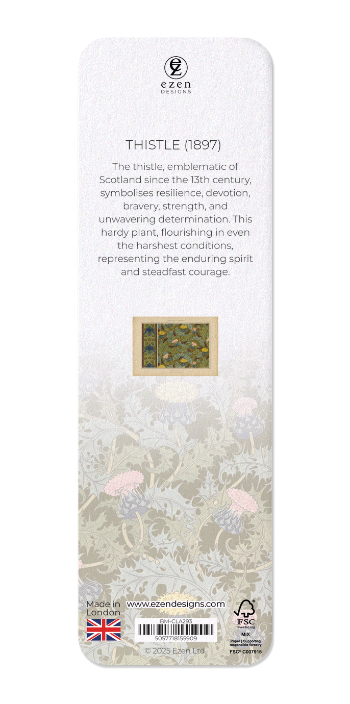 Ezen Designs - Thistle (1897) - Bookmark - Back