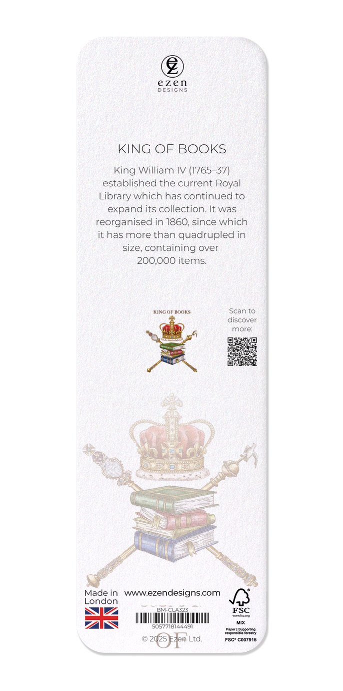 Ezen Designs - King of Books - Bookmark - Back