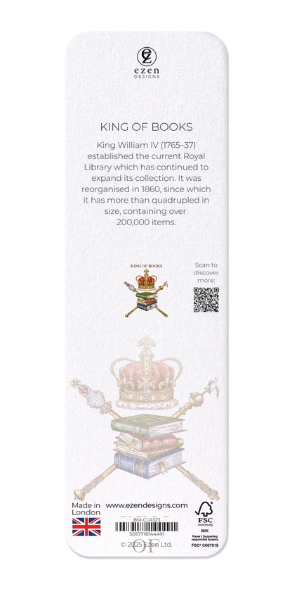 Ezen Designs - King of Books - Bookmark - Back