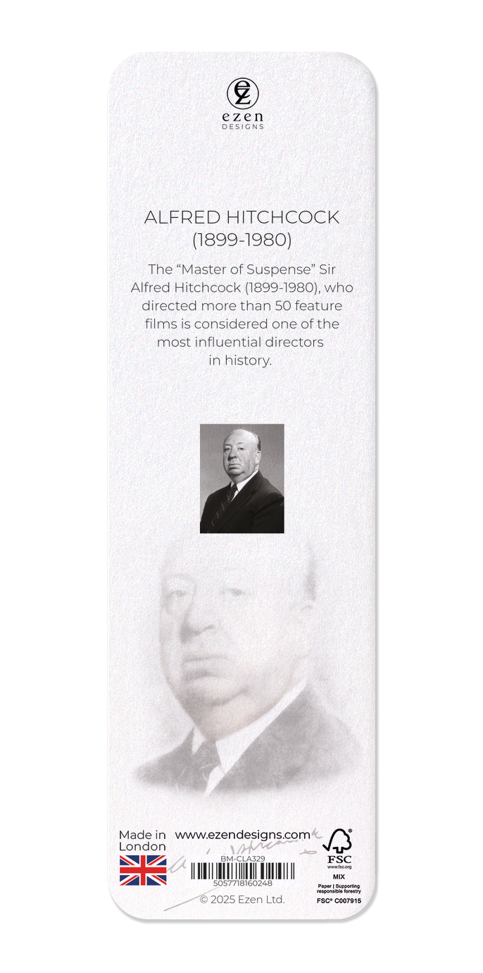 Ezen Designs - Alfred Hitchcock (1899-1980) - Bookmark - Back