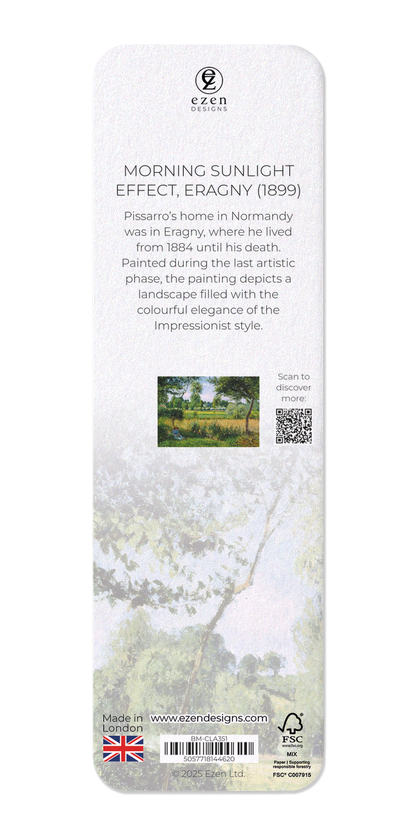 Ezen Designs - Morning Sunlight Effect, Eragny (1899) - Bookmark - Back