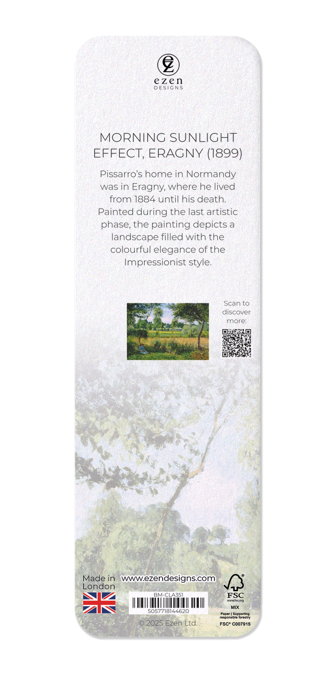 Ezen Designs - Morning Sunlight Effect, Eragny (1899) - Bookmark - Back