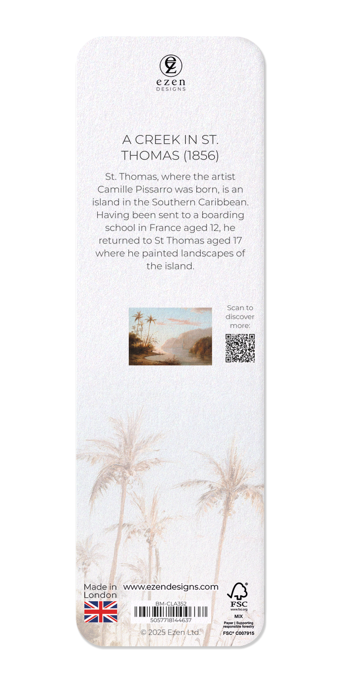 Ezen Designs - A Creek in St. Thomas (1856) - Bookmark - Back