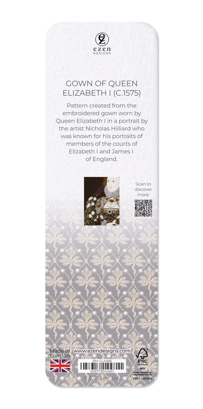 Ezen Designs - Gown of Queen Elizabeth I (c.1575) - Bookmark - Back