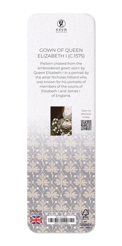 Ezen Designs - Gown of Queen Elizabeth I (c.1575) - Bookmark - Back