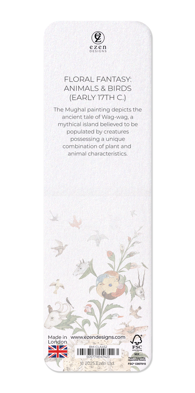Ezen Designs - Floral Fantasy: Animals & Birds (Early 17th C.) - Bookmark - Back
