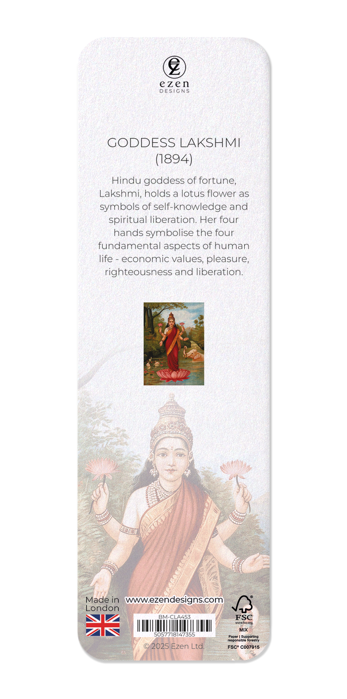 Ezen Designs - Goddess Lakshmi (1894) - Bookmark - Back