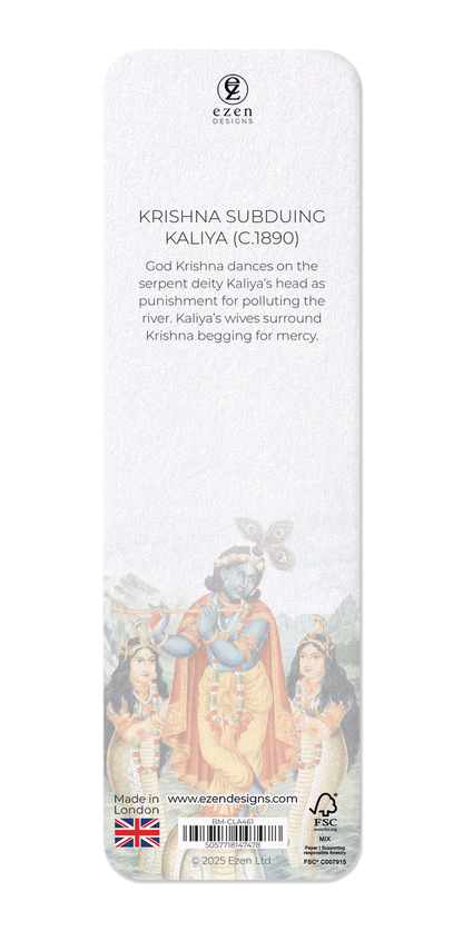 Ezen Designs - Krishna Subduing Kaliya (c.1890) - Bookmark - Back