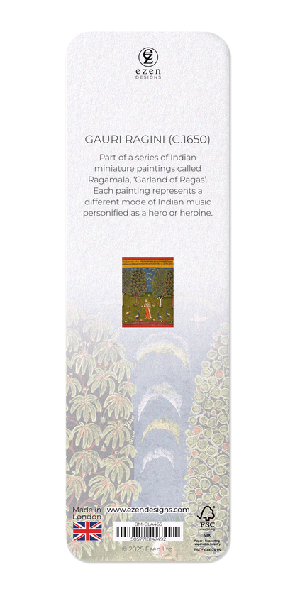 Ezen Designs - Gauri Ragini (c.1650) - Bookmark - Back