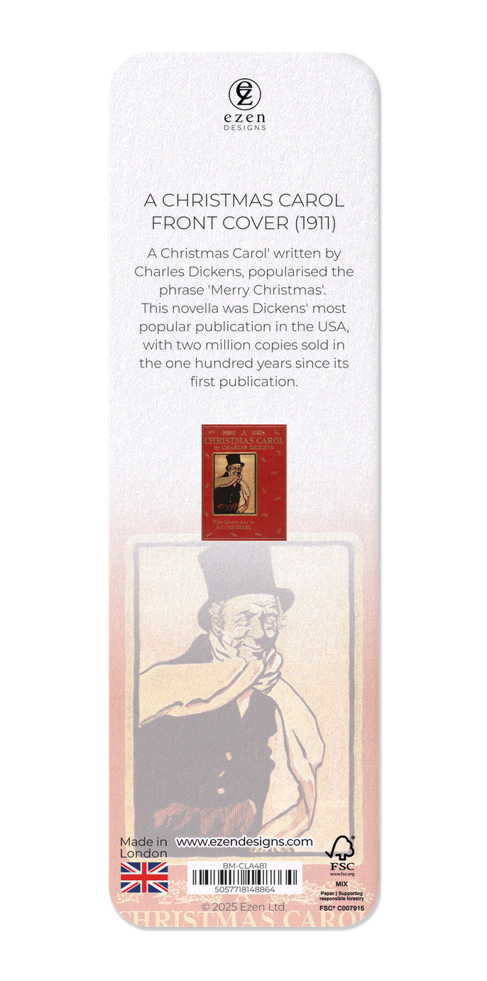 Ezen Designs - A Christmas Carol Front Cover (1911) - Bookmark - Back