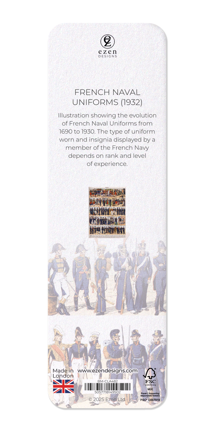 Ezen Designs - French Naval Uniforms (1932) - Bookmark - Back