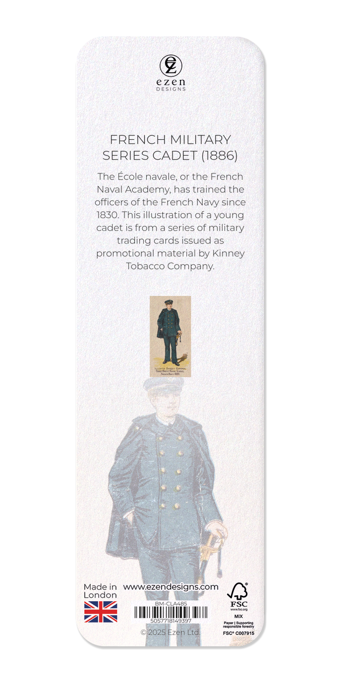 Ezen Designs - French Military Series Cadet (1886) - Bookmark - Back