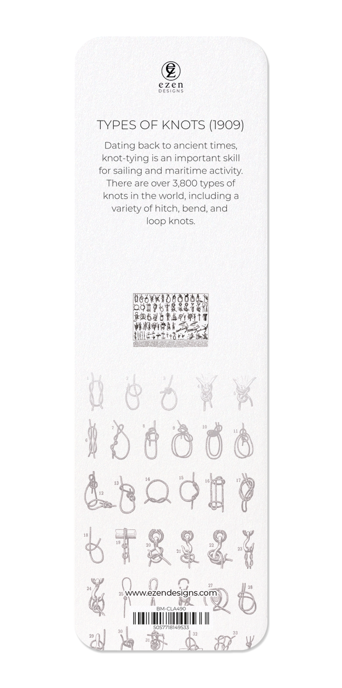 Ezen Designs - Types of Knots (1909) - Bookmark - Back