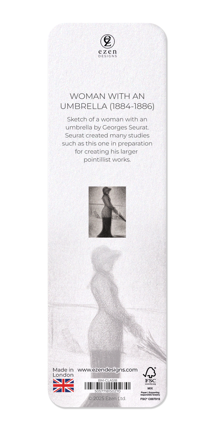 Ezen Designs - Woman with an Umbrella (1884-1886) - Bookmark - Back