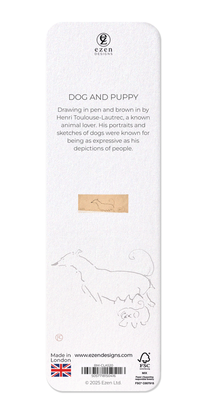 Ezen Designs - Dog and Puppy - Bookmark - Back