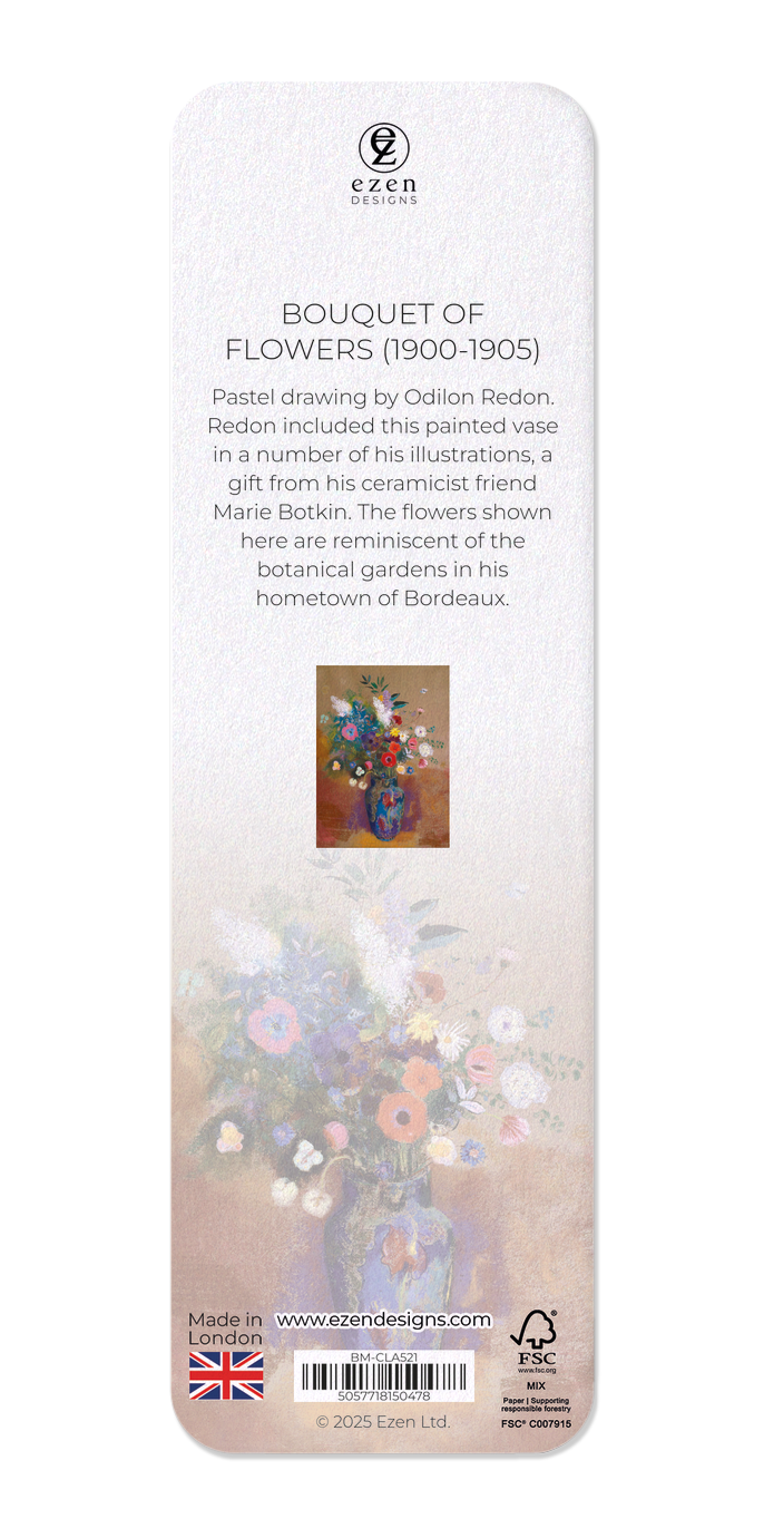 Ezen Designs - Bouquet of Flowers (1900-1905) - Bookmark - Back