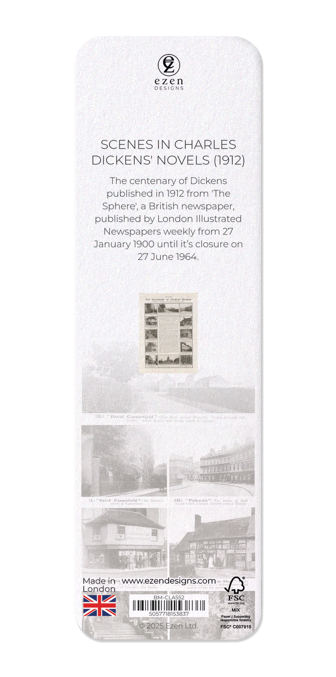 Ezen Designs - Scenes in Charles Dickens' Novels (1912) - Bookmark - Back