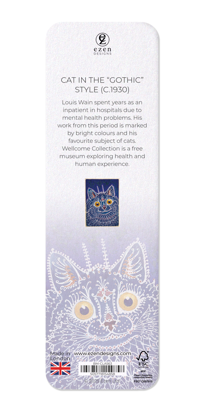 Ezen Designs - Cat in the “gothic” style (c.1930) - Bookmark - Back
