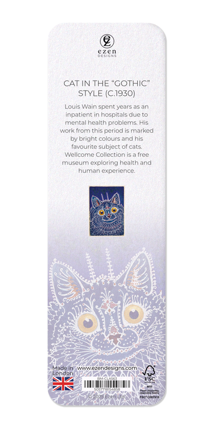 Ezen Designs - Cat in the “gothic” style (c.1930) - Bookmark - Back