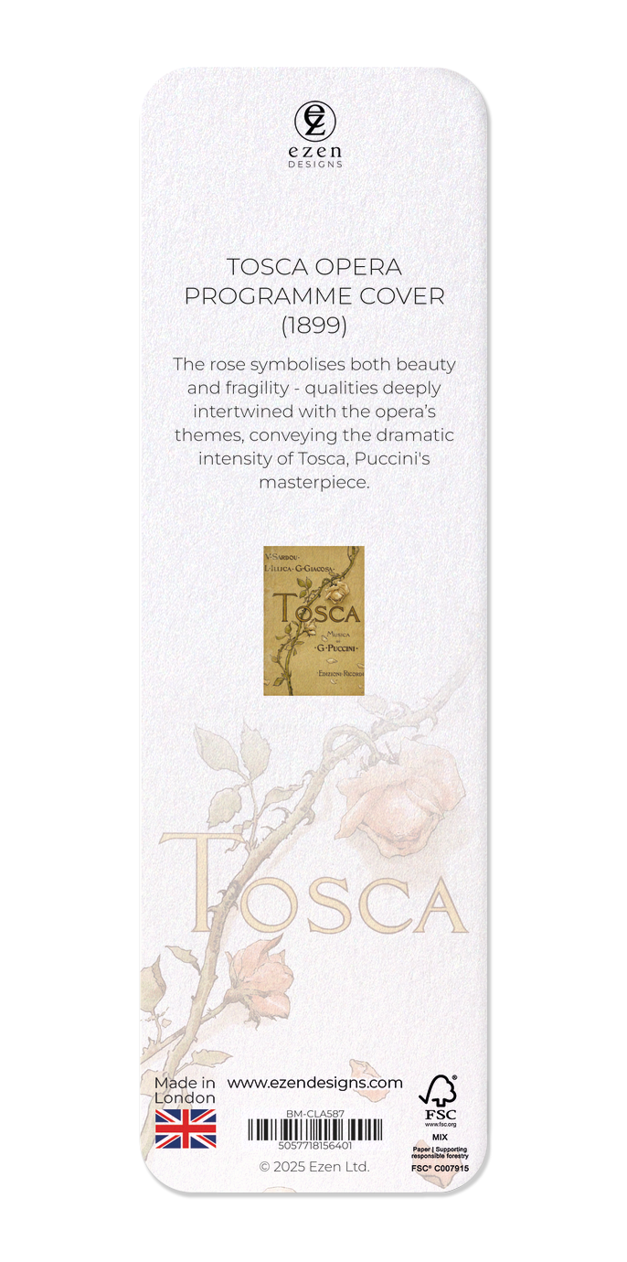 Ezen Designs - Tosca Opera Programme Cover (1899) - Bookmark - Back