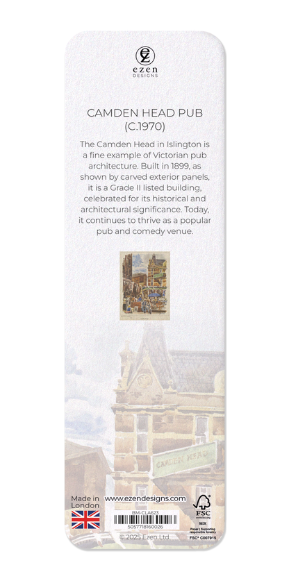Ezen Designs - Camden Head Pub (C.1970) - Bookmark - Back