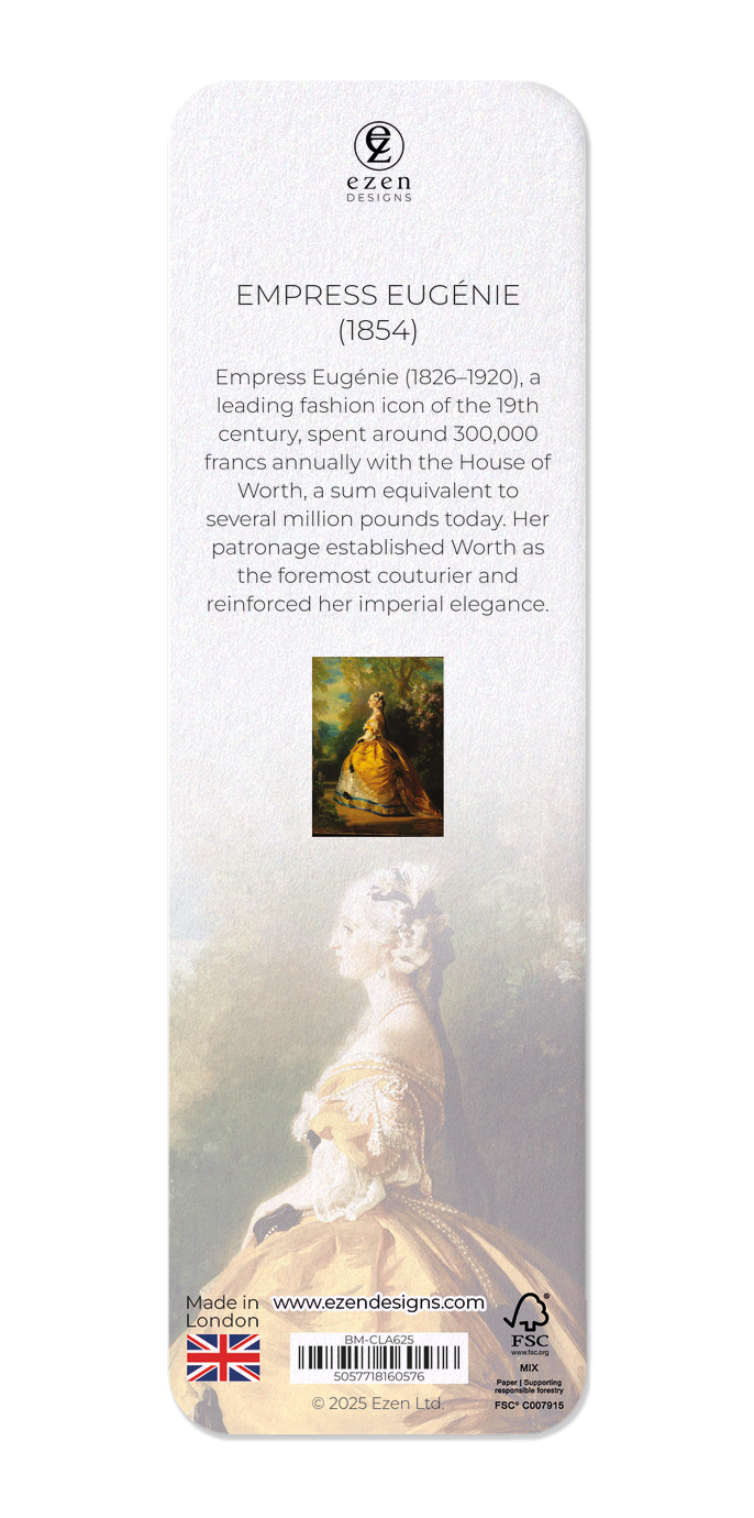 Ezen Designs - Empress Eugénie (1854) - Bookmark - Back