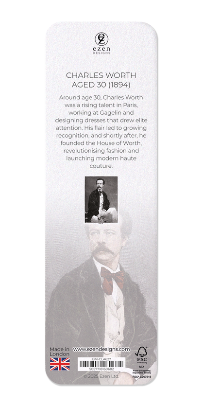 Ezen Designs - Charles Worth Aged 30 (1894) - Bookmark - Back