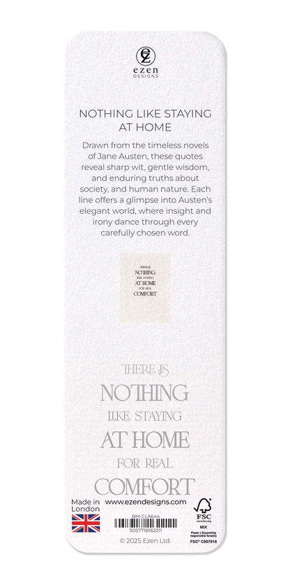 Ezen Designs - Nothing like staying at home - Bookmark - Back