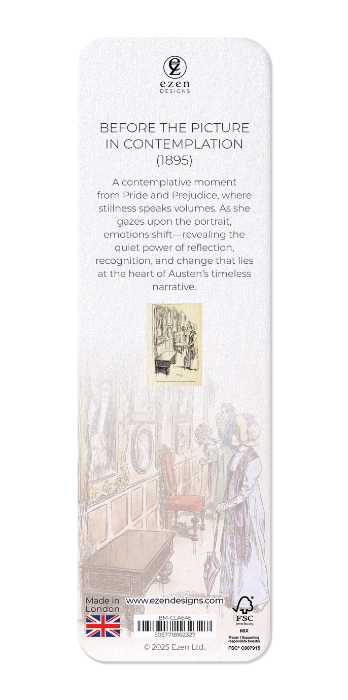 Ezen Designs - Before the Picture in Contemplation (1895) - Bookmark - Back