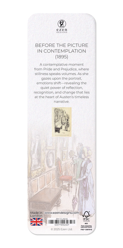Ezen Designs - Before the Picture in Contemplation (1895) - Bookmark - Back