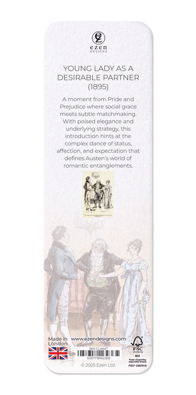 Ezen Designs - Young Lady as a Desirable Partner (1895) - Bookmark - Back