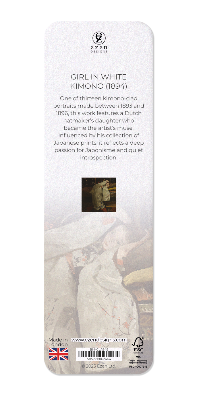 Ezen Designs - Girl in White Kimono (1894) - Bookmark - Back
