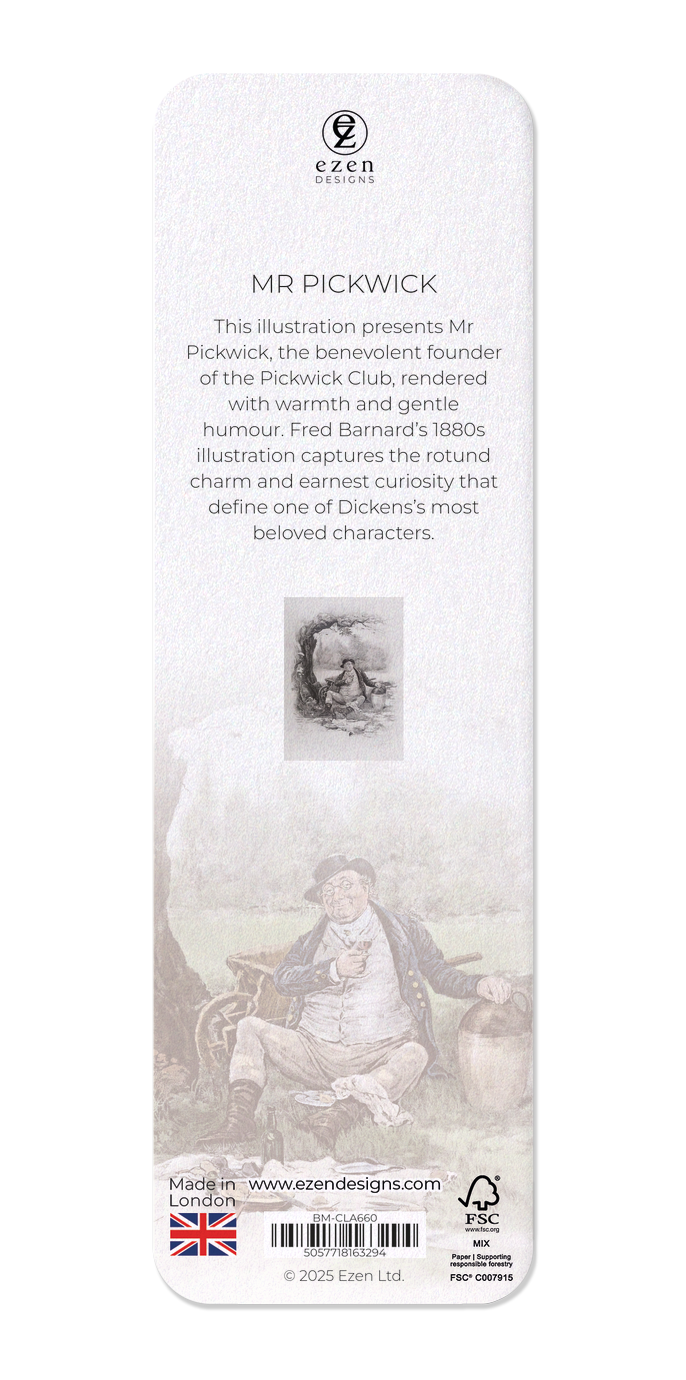 Ezen Designs - Mr Pickwick - Bookmark - Back