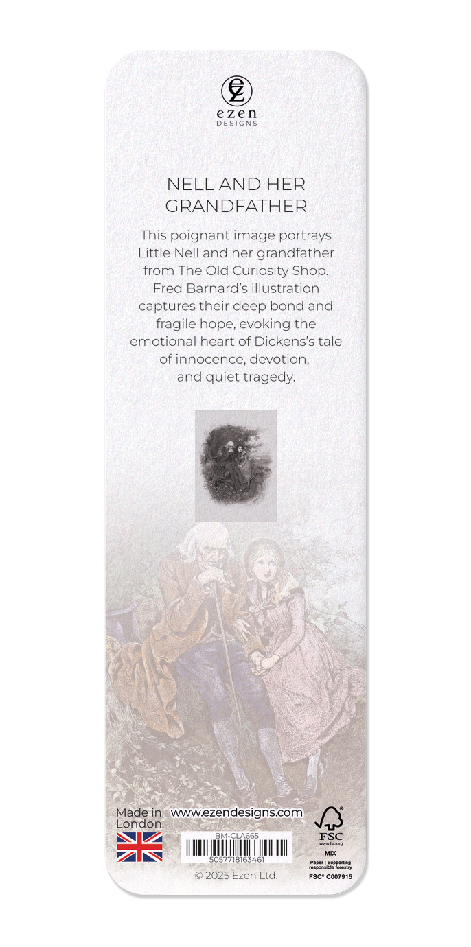 Ezen Designs - Nell and her grandfather - Bookmark - Back