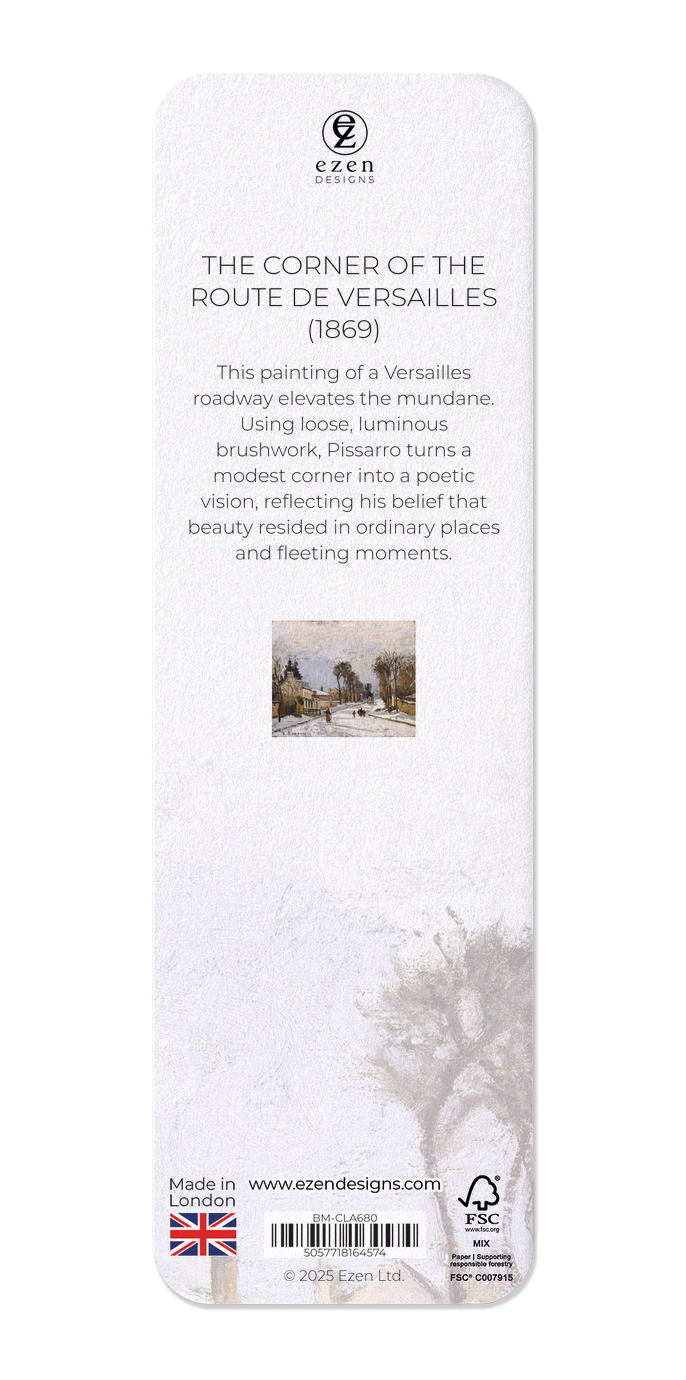 Ezen Designs - The Corner of the Route de Versailles (1869) - Bookmark - Back