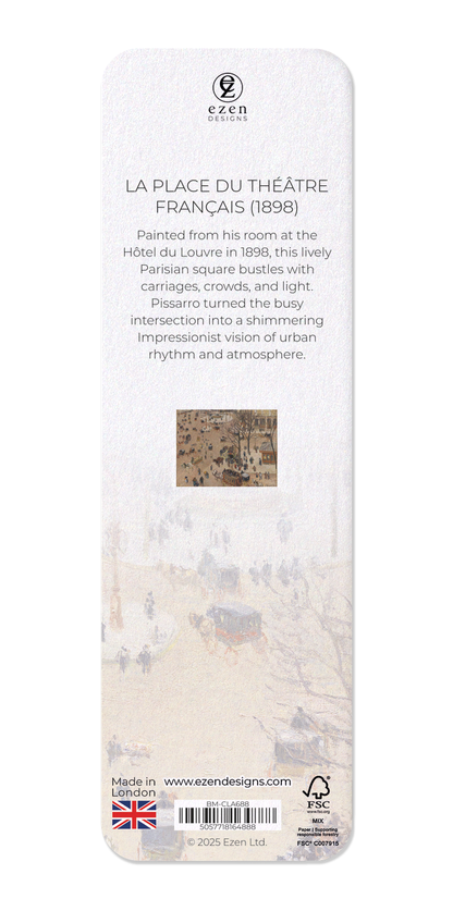 Ezen Designs - La Place du Théâtre Français (1898) - Bookmark - Back