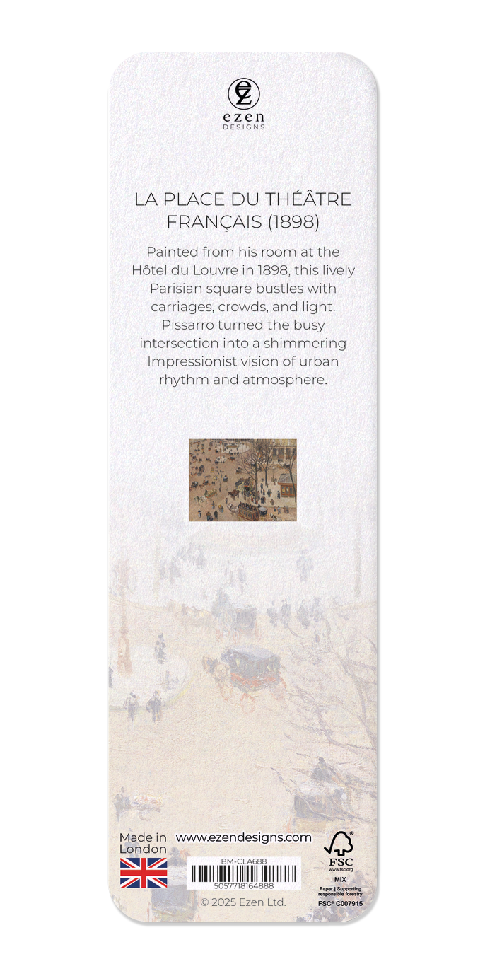 Ezen Designs - La Place du Théâtre Français (1898) - Bookmark - Back