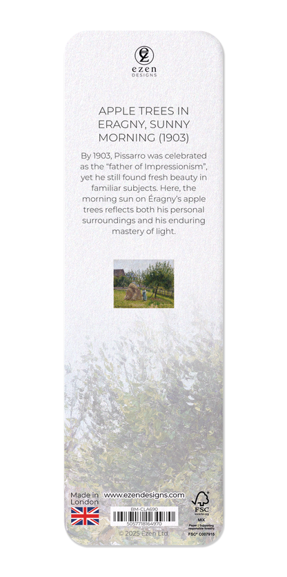 Ezen Designs - Apple Trees in Eragny, Sunny Morning (1903) - Bookmark - Back